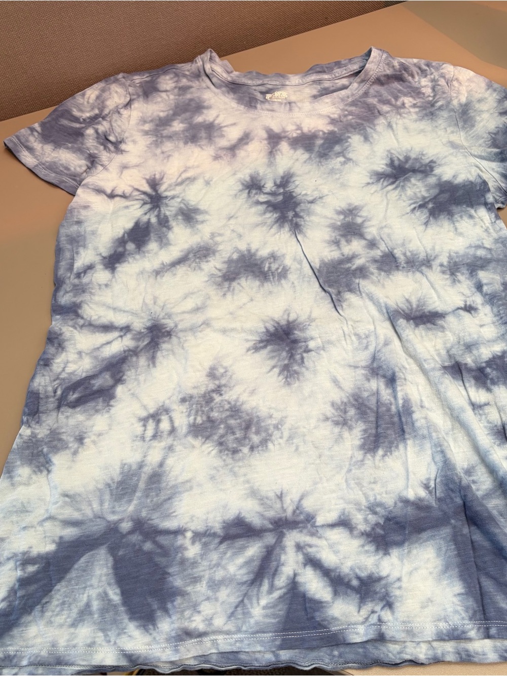 PINK Victoria's Secret Blue and White Tie-Dye Tee
